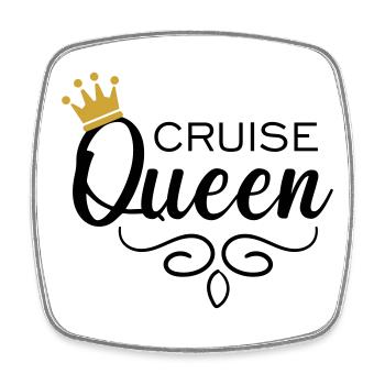 Cruise Queen - Viereckiger Kühlschrankmagnet - Weiß - Vorne