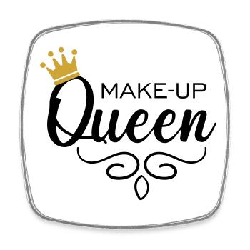 Make-up Queen - Viereckiger Kühlschrankmagnet - Weiß - Vorne