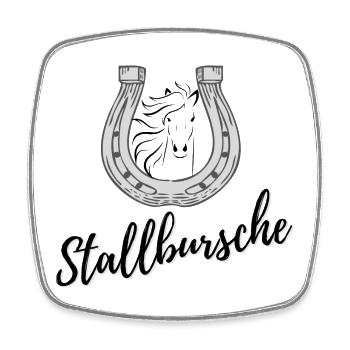 Stallbursche - Viereckiger Kühlschrankmagnet - Weiß - Vorne
