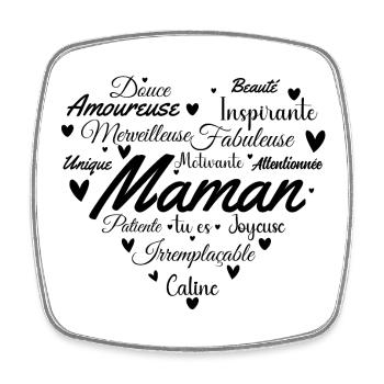 Fête des mères, maman célébration - Magnet carré - blanc - Devant