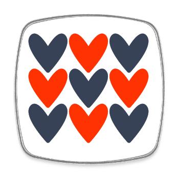 COUPLE. JUST MARRIED. EVJF. SAINT VALENTIN. MARIES - Magnet carré - blanc - Devant