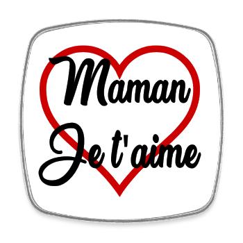 MOM. MOTHER'S DAY. HAPPY MOTHER'S DAY - Square fridge magnet - white - Front