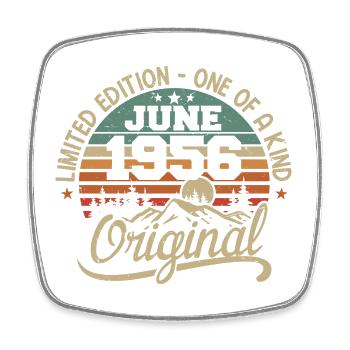 1956 June 1956 original - June 1956 Anniversary - Square fridge magnet - white - Front