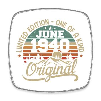 1940 June 1940 Original - June 1940 Anniversary - Square fridge magnet - white - Front