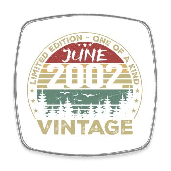 Cadeau Juin 2002 Anniversaire Juin 2002 Juin 2002 - Magnet carré - blanc - Devant