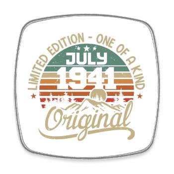 July 1941 Birthday Gift 1941 July - Square fridge magnet - white - Front
