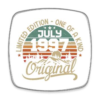 July 1997 Gift Birthday Gift 1997 July - Square fridge magnet - white - Front
