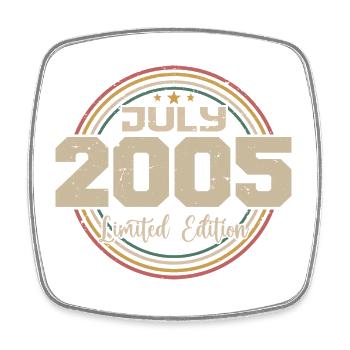 2005 Birthday July 2005 Gift July 2005 - Square fridge magnet - white - Front