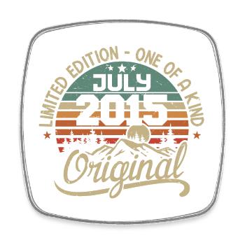 Cadeau Juillet 2015 Cadeau Anniversaire 2015 Juli - Viereckiger Kühlschrankmagnet - Weiß - Vorne