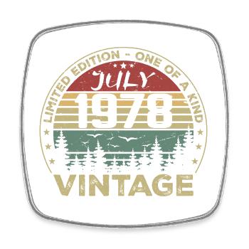 Cadeau D'anniversaire Juillet 1978 Vintage 1978 - Magnet carré - blanc - Devant
