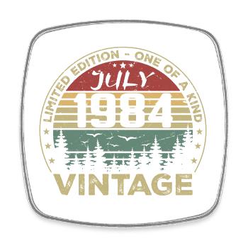 Cadeau D'anniversaire Juillet 1984 Vintage 1984 - Magnet carré - blanc - Devant