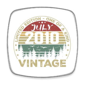Birthday Gift July 2010 Vintage 2010 - Square fridge magnet - white - Front