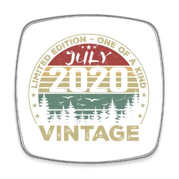Cadeau D'anniversaire Juillet 2020 Vintage 2020 - Magnet carré - blanc - Devant