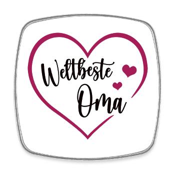 Weltbeste Oma Großmutter Best Grandma Beste Omi - Viereckiger Kühlschrankmagnet - Weiß - Vorne