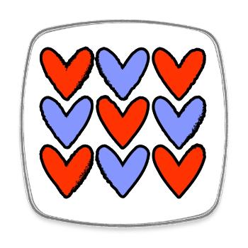 HEART. COUPLE. VALENTINE'S DAY. JUST MARRIED. Bachelorette party. - Square fridge magnet - white - Front