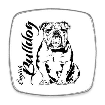 ENGLISH BULLDOGGE English Bulldog Wilsigns Dogs - Square fridge magnet - white - Front