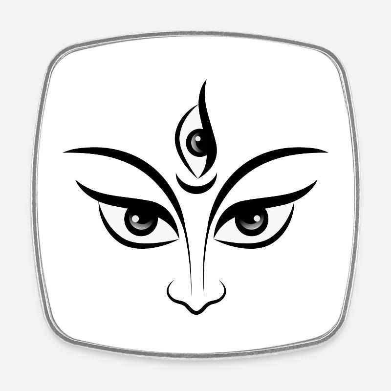 Watch yourself - Third eye - Square fridge magnet - white