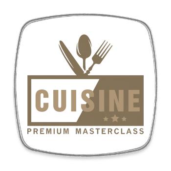 Cuisine Premium Masterclass - Viereckiger Kühlschrankmagnet - Weiß - Vorne