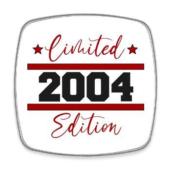 Limited Edition Born 2004 18th birthday - Square fridge magnet - white - Front