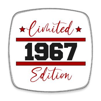 Limited Edition Born 1967 55th birthday - Square fridge magnet - white - Front