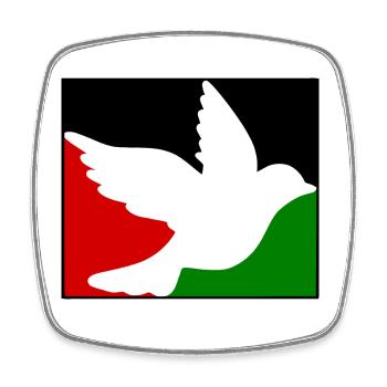 Free palestine - Magnet carré - blanc - Devant