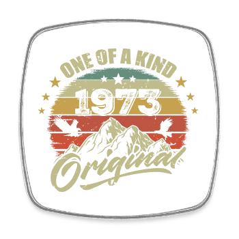 1973 Vintage Birthday 1973 Retro Born in 1973 - Square fridge magnet - white - Front