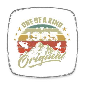 1965 Vintage Geburtstag 1965 Retro Jahrgang 1965 - Viereckiger Kühlschrankmagnet - Weiß - Vorne