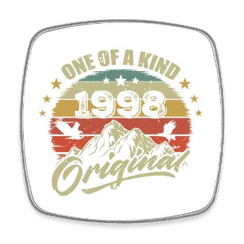 1998 Vintage Geburtstag 1998 Retro Jahrgang 1998 - Viereckiger Kühlschrankmagnet - Weiß - Vorne