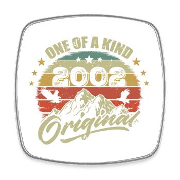 2002 Geburtstag Jahrgang 2002 Retro geboren im Jahr 2002 - Viereckiger Kühlschrankmagnet - Weiß - Vorne