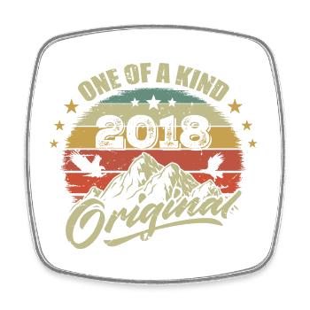 2018 Vintage Retro 2018 Geburtstag geboren im Jahr 2018 - Viereckiger Kühlschrankmagnet - Weiß - Vorne