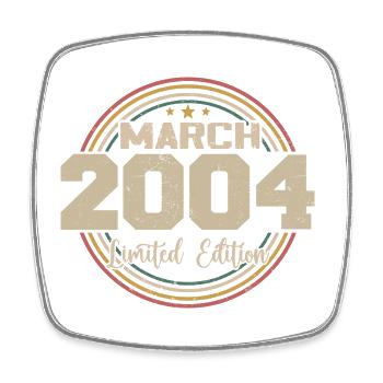 Awesome Since March 2004 Birthday 2004 Gift - Square fridge magnet - white - Front