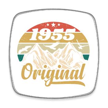 Original 1955 Vintage Anniversaire Cadeau 1955 - Magnet carré - blanc - Devant