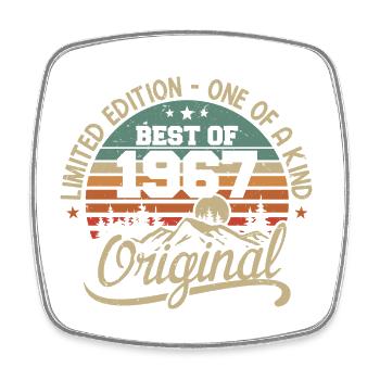 Vintage 1967 Légende - Rétro Cadeau D’anniversaire - Magnet carré - blanc - Devant