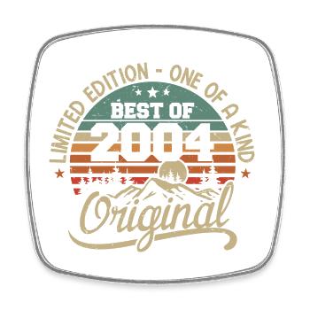 Vintage 2004 Légende - Rétro Cadeau D’anniversaire - Magnet carré - blanc - Devant