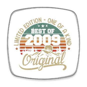 Vintage 2009 Legend - Retro Birthday Gift - Square fridge magnet - white - Front