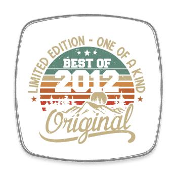 Vintage 2012 Legend - Retro Birthday Gift - Square fridge magnet - white - Front