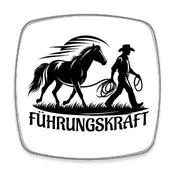 Führungskraft Pferd Reiten Geschenkidee Lustig - Viereckiger Kühlschrankmagnet - Weiß - Vorne