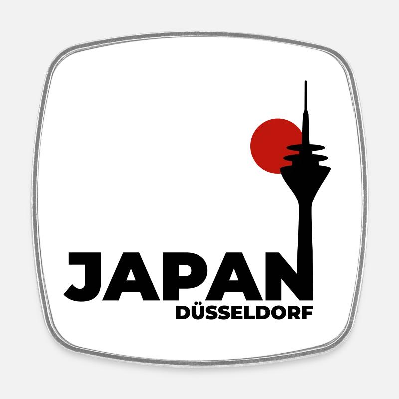 Japan goes Dusseldorf - Square fridge magnet - white