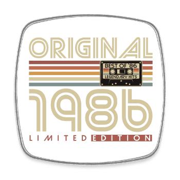 Original 1986 Vintage Vintage Anniversaire Rétro - Magnet carré - blanc - Devant