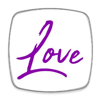LIEBE. VALENTINSTAG. HERZ. ICH LIEBE DICH. ICH LIEBE DICH - Viereckiger Kühlschrankmagnet - Weiß - Vorne