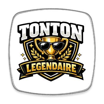 Uncle Legendary Humor Gift - Square fridge magnet - white - Front