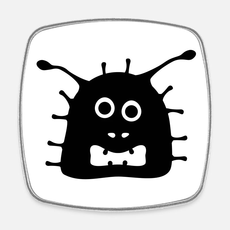 Covi the crazy corona virus - Square fridge magnet - white