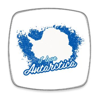 Ich liebe die Antarktis - Viereckiger Kühlschrankmagnet - Weiß - Vorne