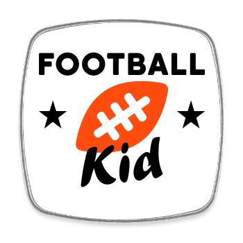 Football kid (Sterne, Football) - Viereckiger Kühlschrankmagnet - Weiß - Vorne