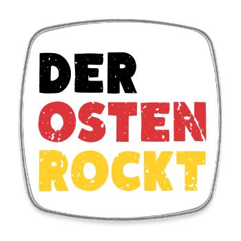Der Osten Rockt Ossi Ostdeutschland - Viereckiger Kühlschrankmagnet - Weiß - Vorne