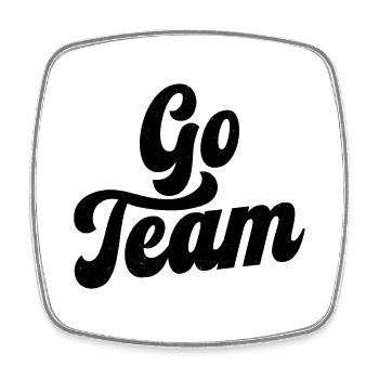 Équipe Go - Magnet carré - blanc - Devant