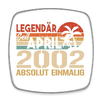 Né En Avril 2002 Drôle D’anniversaire Rétro - Magnet carré - blanc - Devant
