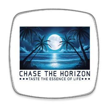 À la poursuite de l’horizon Dicton Dicton Devise - Magnet carré - blanc - Devant