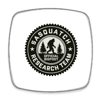 Équipe de recherche officielle sur le Bigfoot Sasquatch - Magnet carré - blanc - Devant