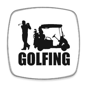 Golfing Golf Spruch Golfspieler - Viereckiger Kühlschrankmagnet - Weiß - Vorne